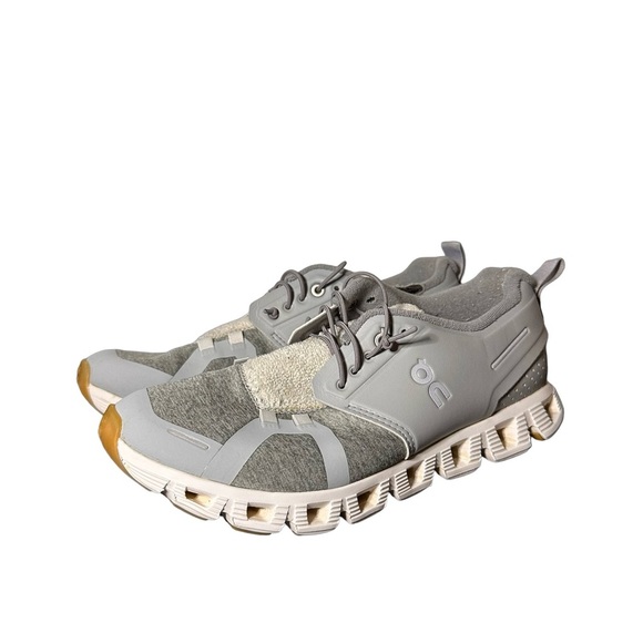 On Running Women’s 8.5 Cloud 5 Terry Sneaker Silver Grey & White Running Shoe - Picture 4 of 11